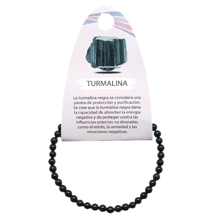 Pulsera Piedra Natural Turmalina ELIGE TAMAÑO Y MODELO PULSERAS MINERALES
