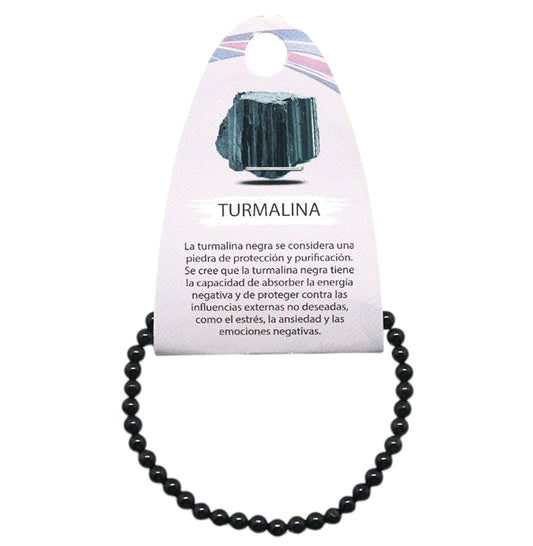 Pulsera Piedra Natural Turmalina ELIGE TAMAÑO Y MODELO PULSERAS MINERALES