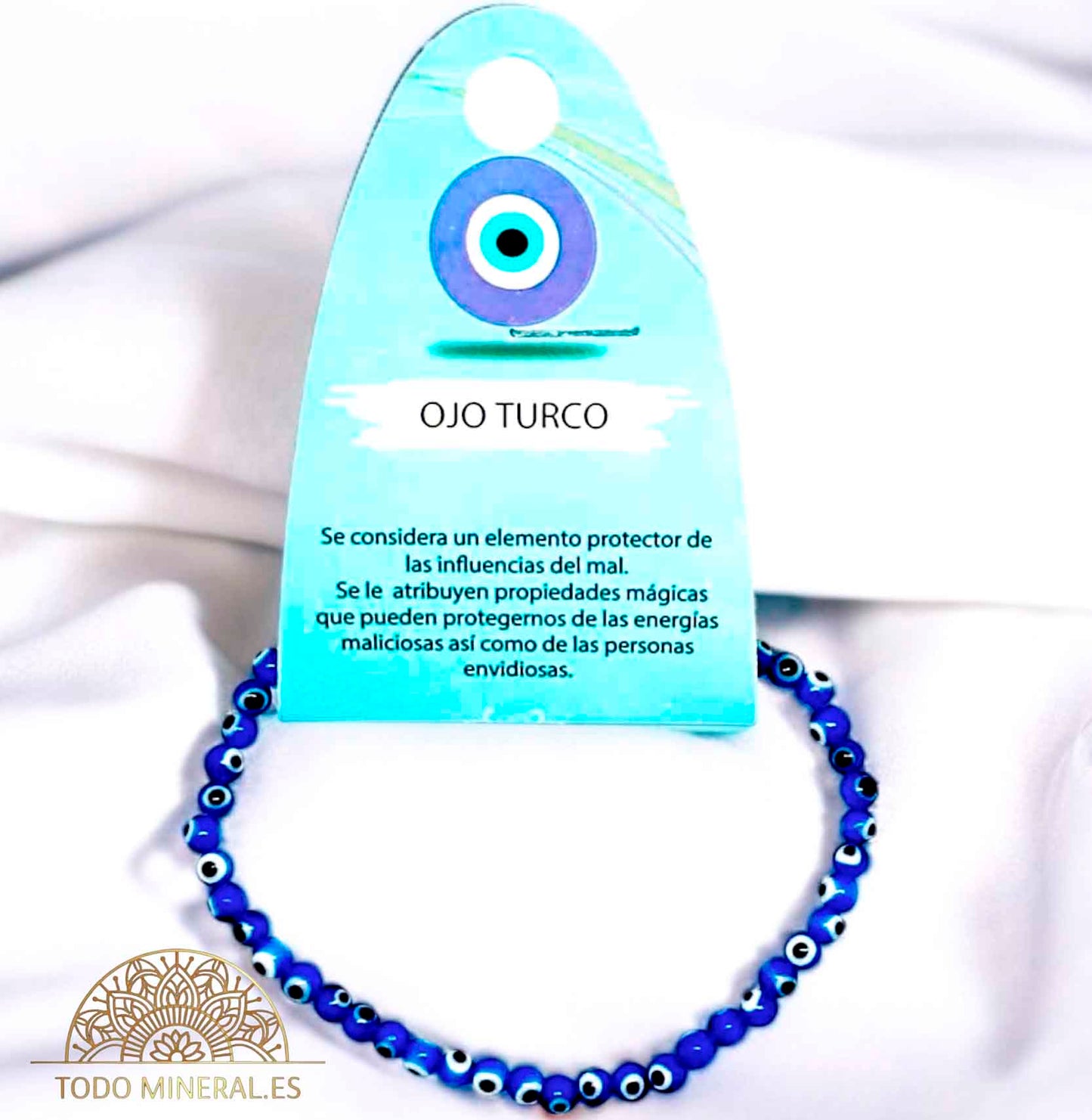 Pulsera Piedra Natural Piedra Ojo Turco 4 mm PULSERAS MINERALES