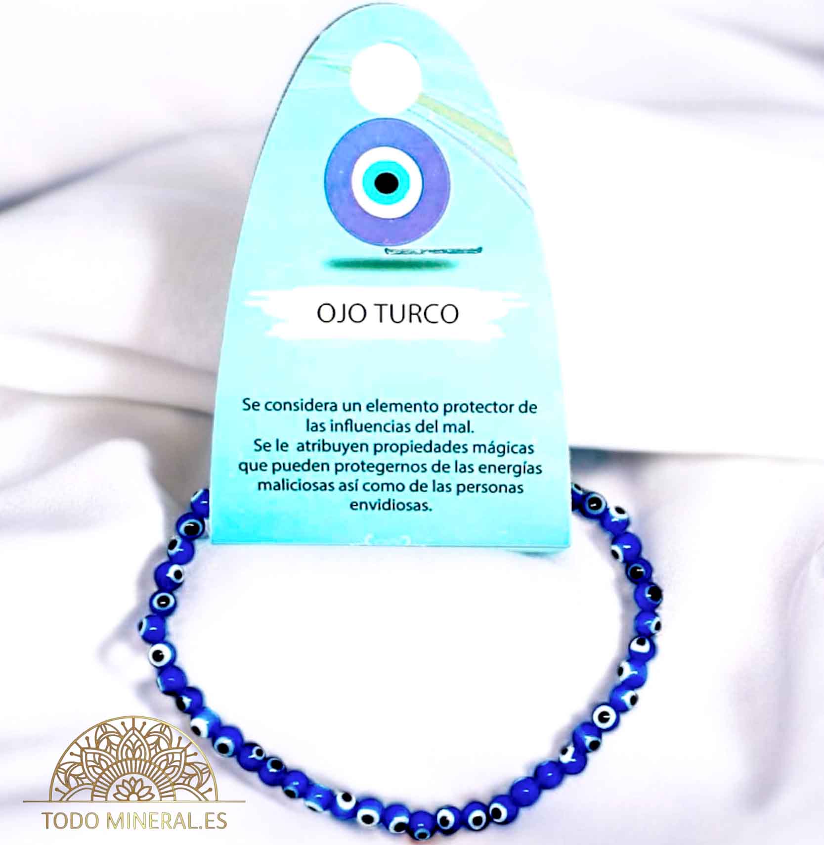 Pulsera Piedra Natural Piedra Ojo Turco 4 mm PULSERAS MINERALES