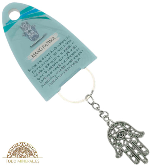 Llavero Metal Mano De Fátima - TODOMINERAL