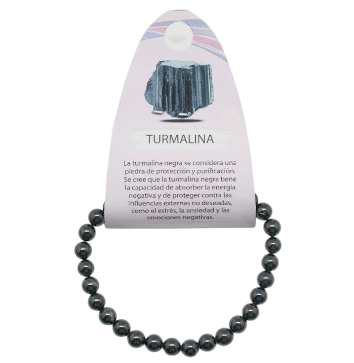 Pulsera Piedra Natural Turmalina ELIGE TAMAÑO Y MODELO PULSERAS MINERALES