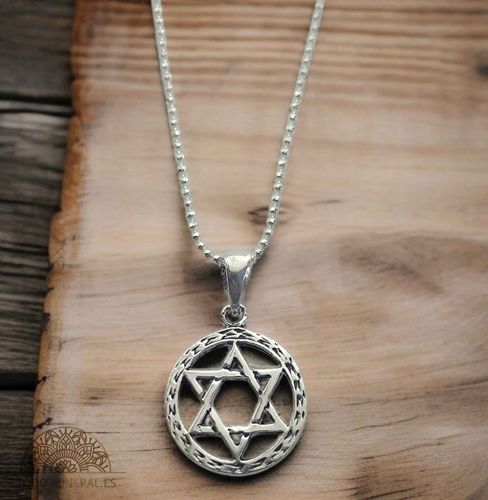 Colgante Estrella De David Con Cadena Plata 925 TODOMINERAL
