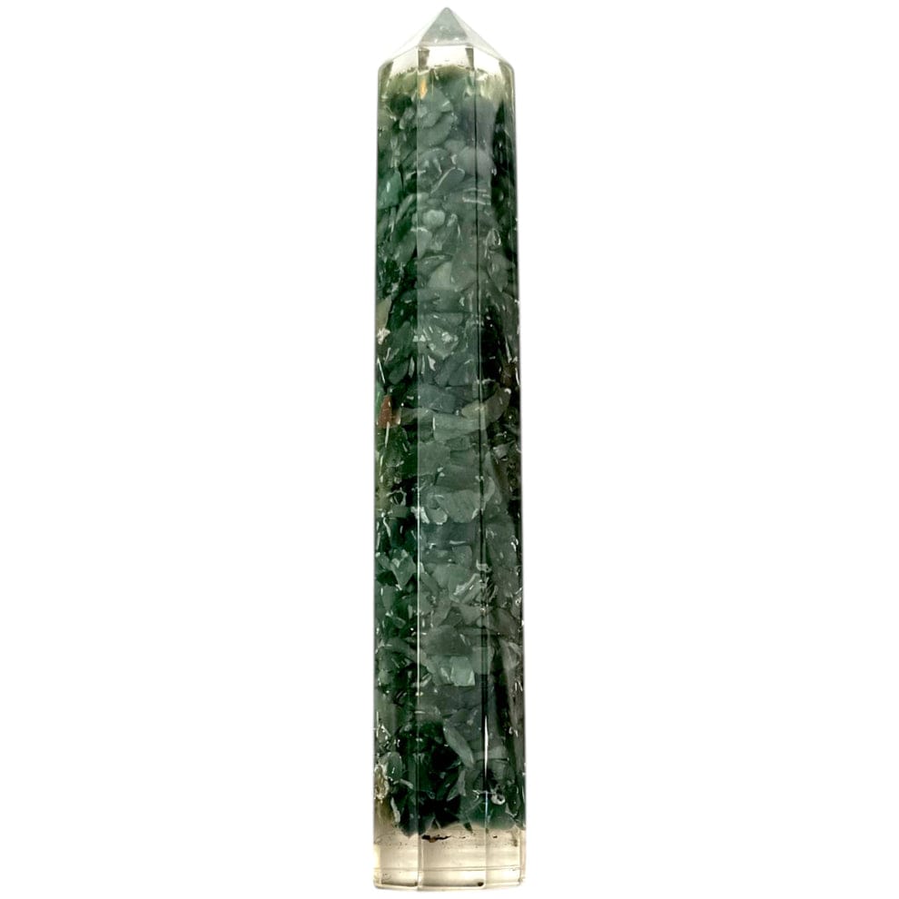 Obelisco Resina Orgonita Y Mineral 16 Cms Aprox OBELISCO MINERAL