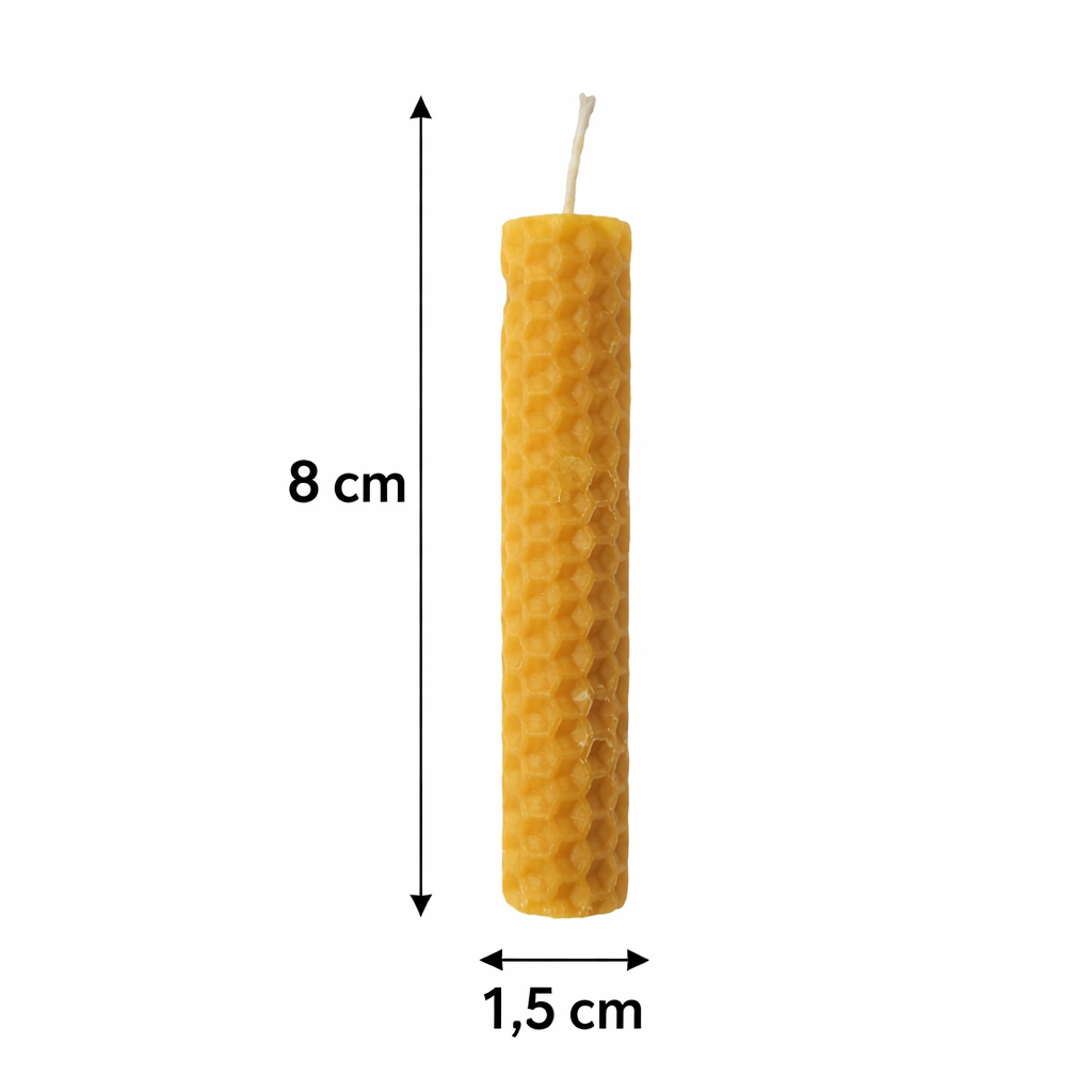 Vela de Miel Natural 🕯️ | Elige Tamaño | Unidad o Pack de 6 | Aroma Suave y Decoración Hogar VELAS DE MIEL