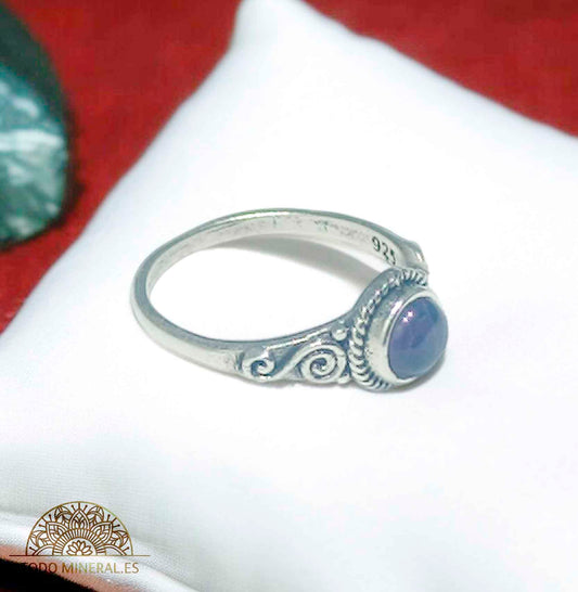 Anillo Plata 925 Piedra Amatista Talla 18 - TODOMINERAL