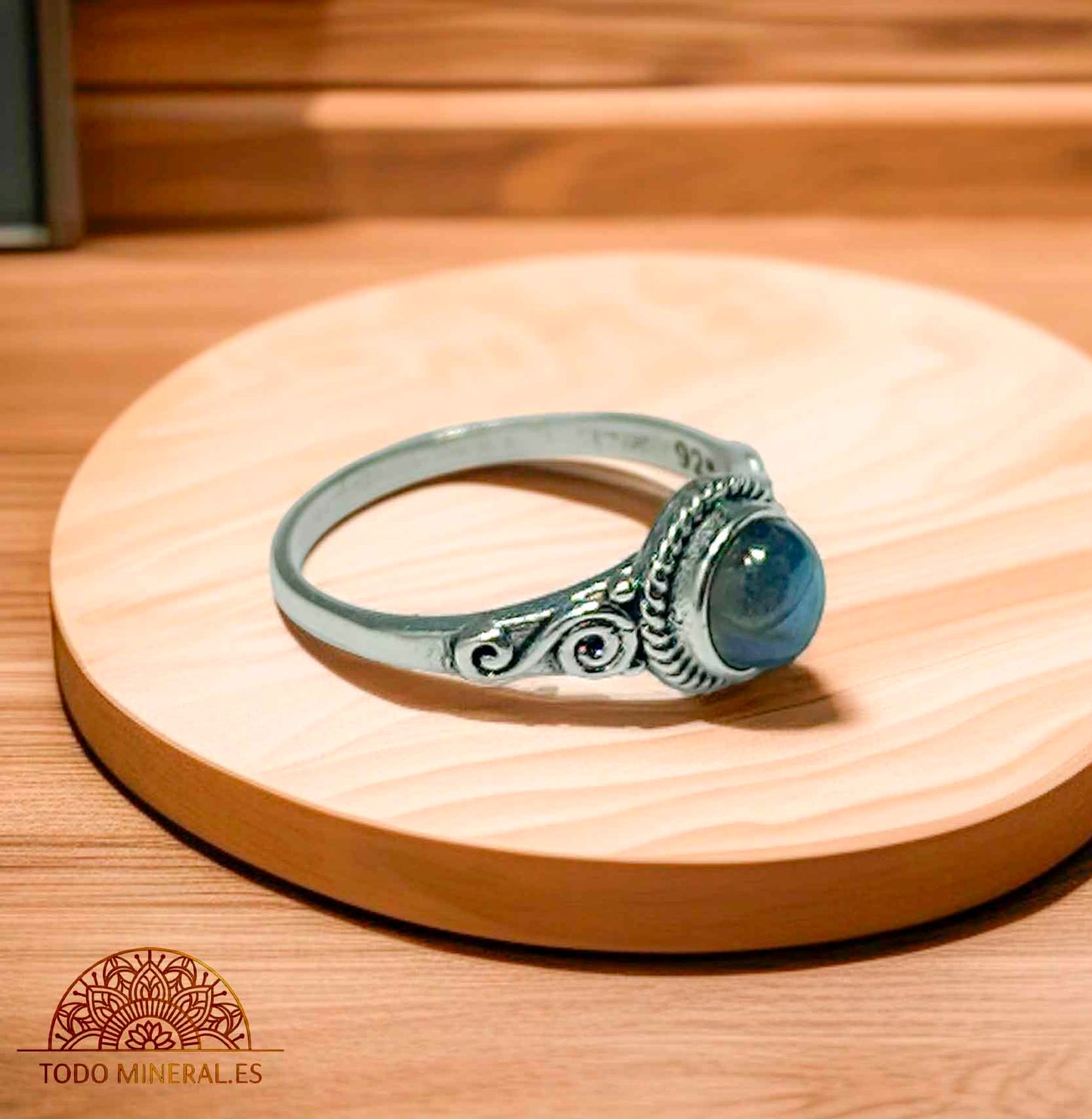 Anillo Plata 925 Piedra Labradorita Talla 18 - TODOMINERAL
