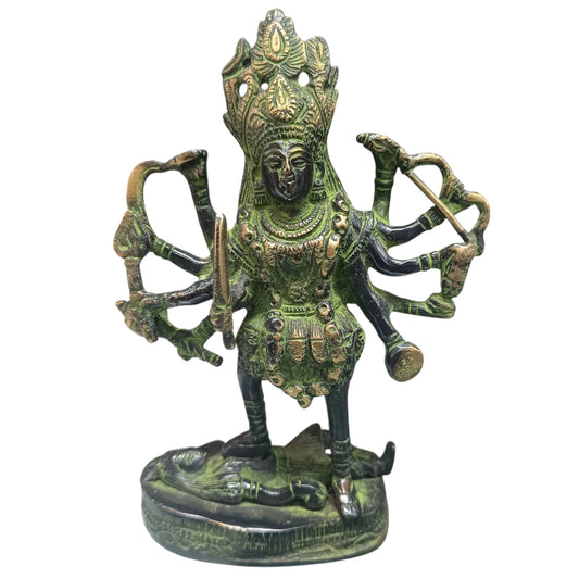 Figura Kali De Metal Laton Tono Vintage 19x12 Cms Aprox y 1000 gramos aproximadamente