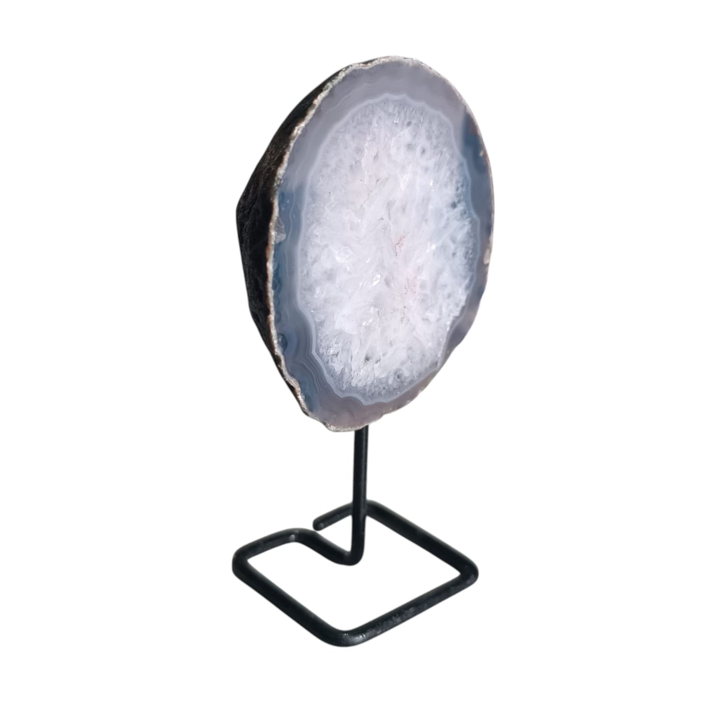 Piedra Natural Agata En Bruto Con Base De Metal Peso Altura 8 Cms Aprox  ELIGE MODELO TODOMINERAL