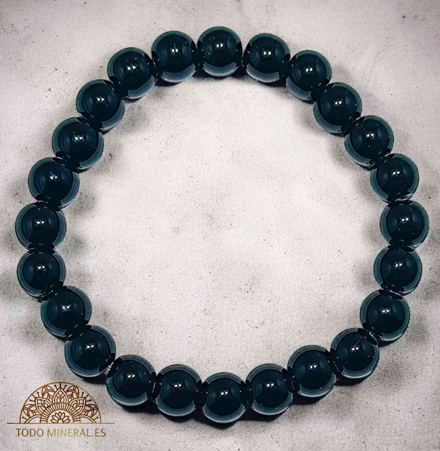 Pulsera De Hombre 22 Cms Piedra Onix 10 mm - TODOMINERAL