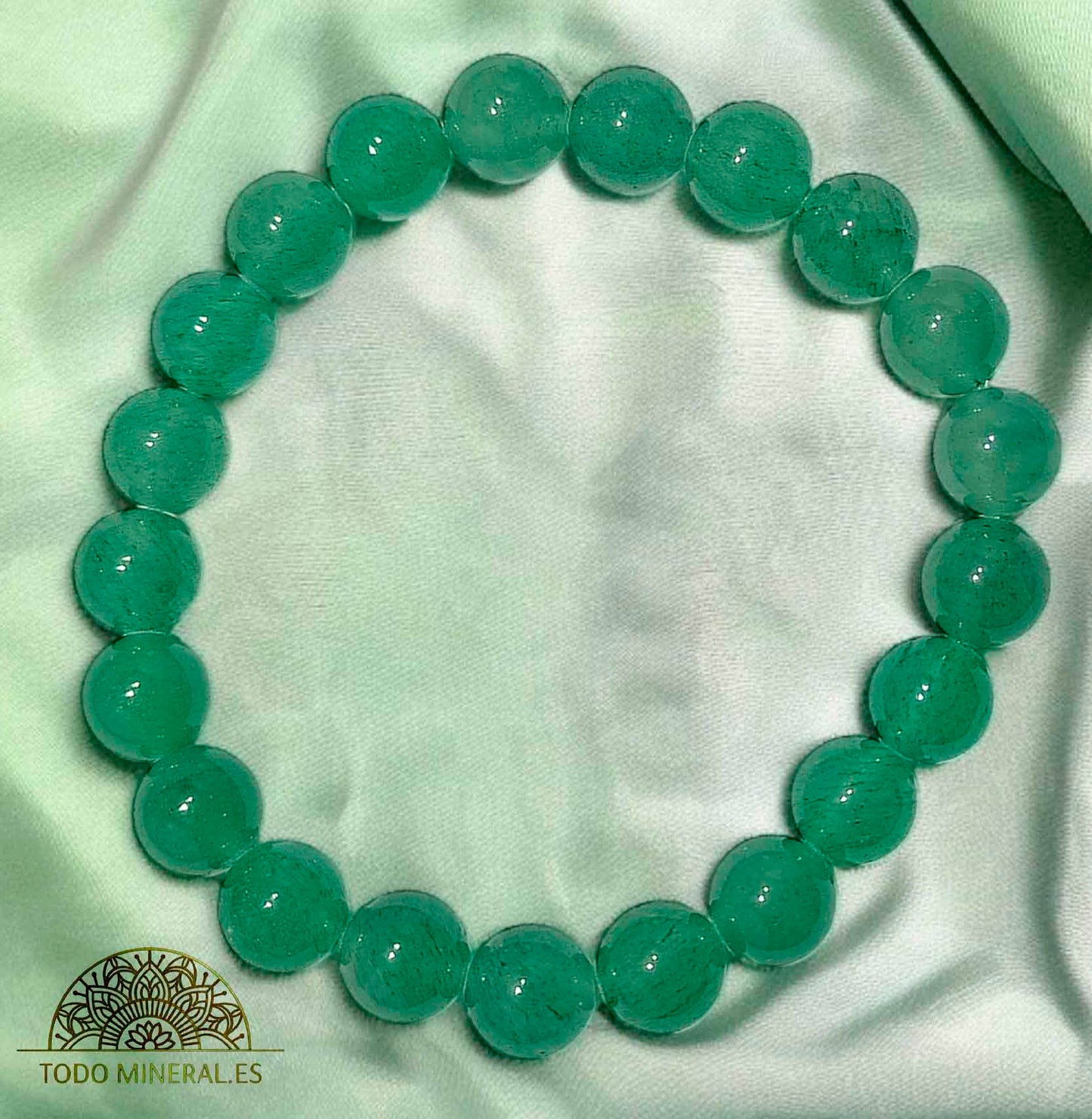 Pulsera De Hombre 22 Cms Piedra Aventurina 10 mm - TODOMINERAL