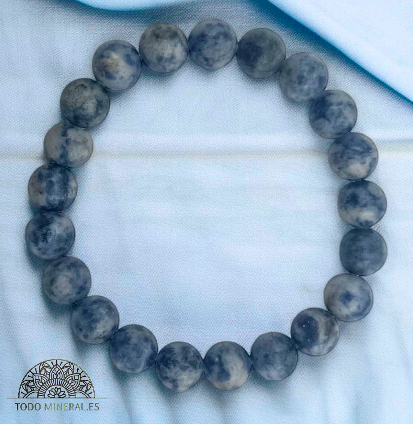 Pulsera De Hombre 22 Cms Piedra Sodalita 10 mm - TODOMINERAL