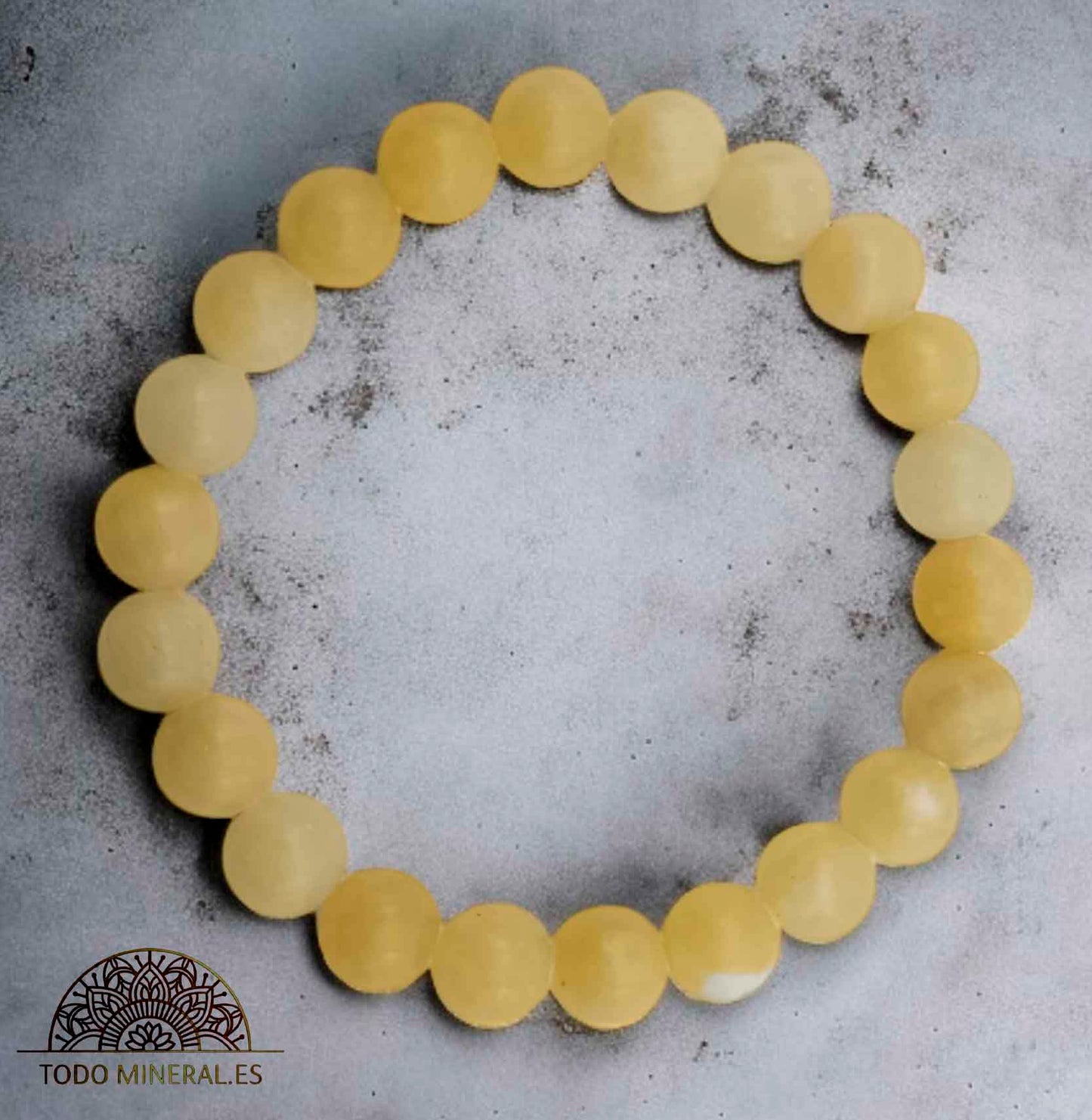 Pulsera De Hombre 22 Cms Piedra Calcita 10 mm - TODOMINERAL