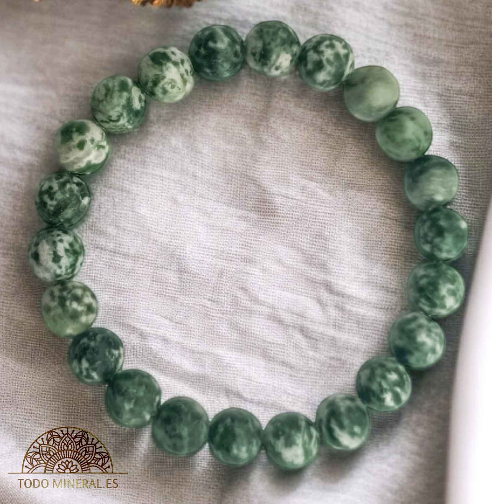 Pulsera De Hombre 22 Cms Piedra Agata Arbol 10 mm - TODOMINERAL