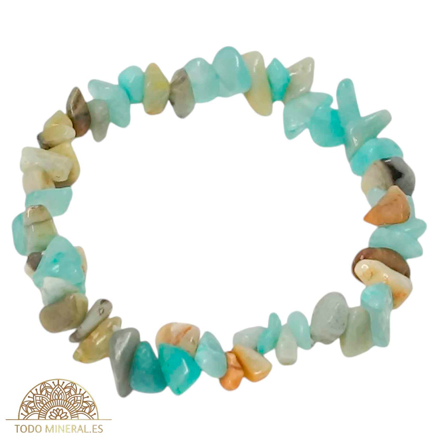 Pulsera Elástica Chip Piedra Amazonita - TODOMINERAL