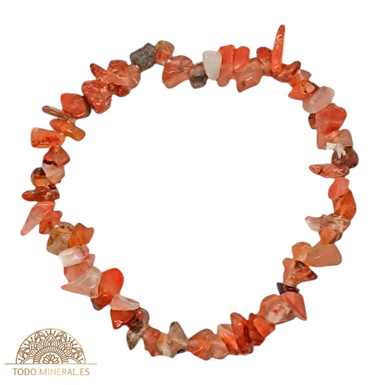 Pulsera Elástica Chip Piedra Carneola - TODOMINERAL
