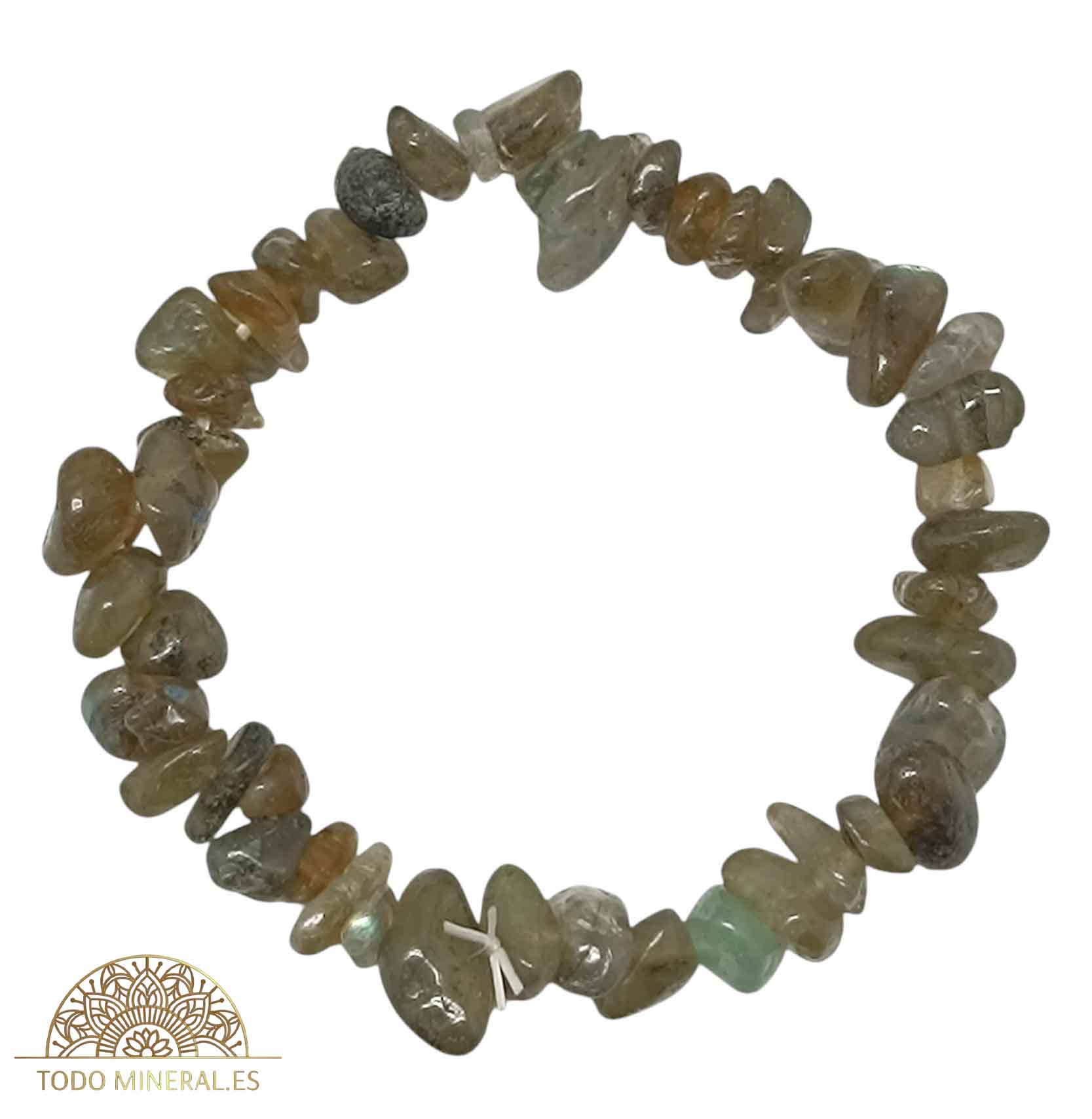 Pulsera Elástica Chip Piedra Labradorita - TODOMINERAL