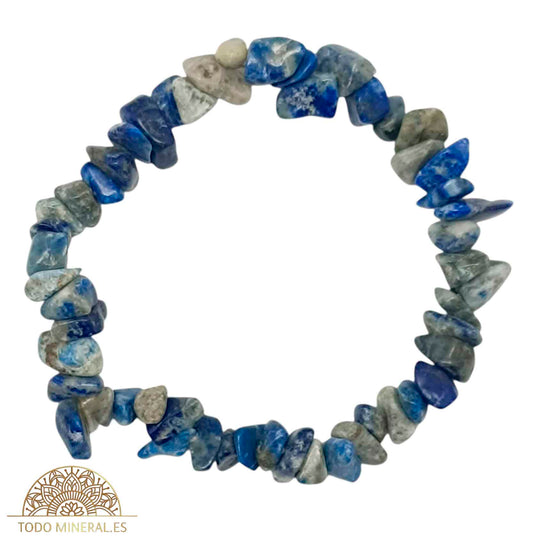 Pulsera Elástica Chip Piedra Lapislázuli - TODOMINERAL
