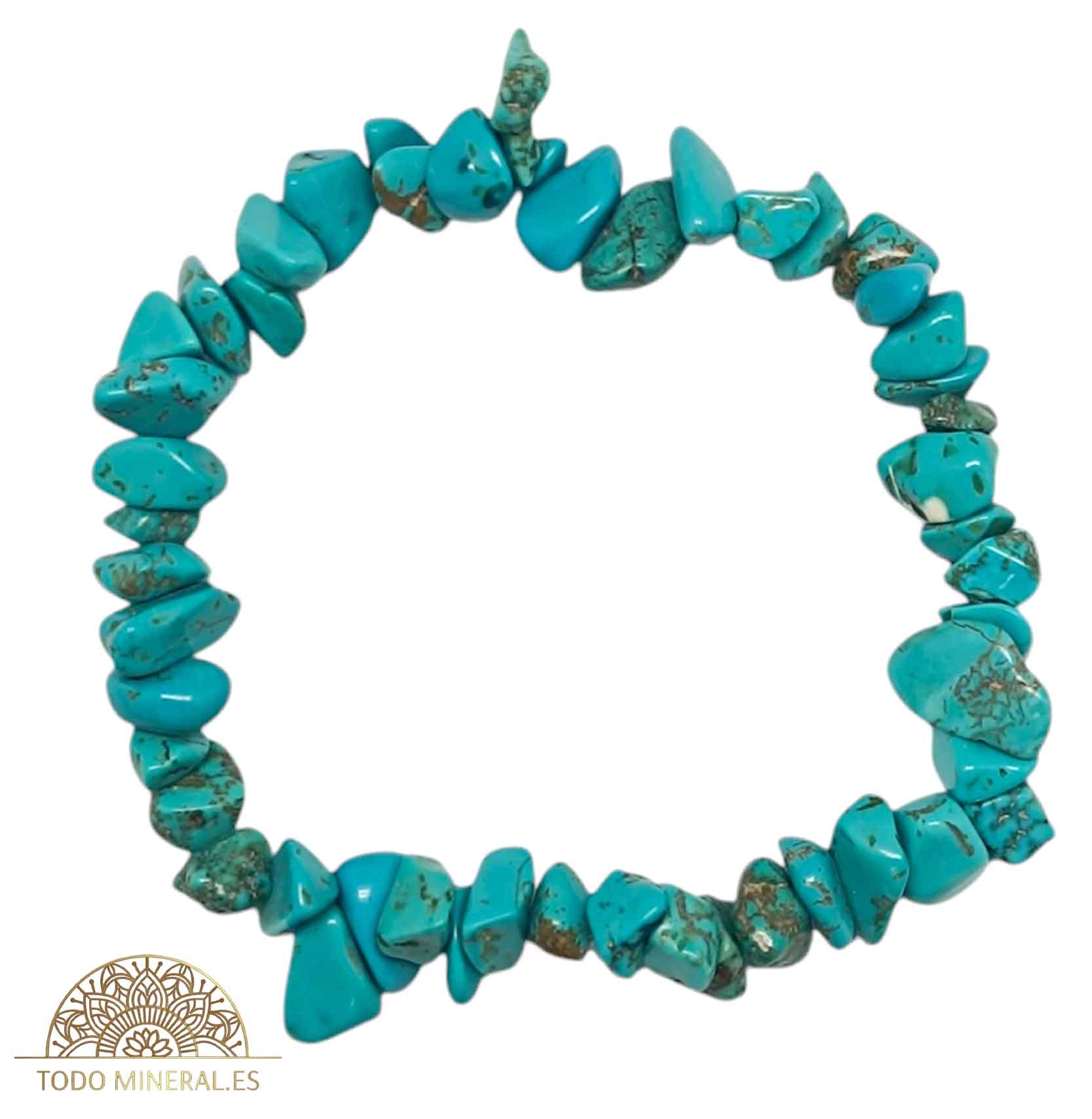 Pulsera Elástica Chip Piedra Turquesina - TODOMINERAL