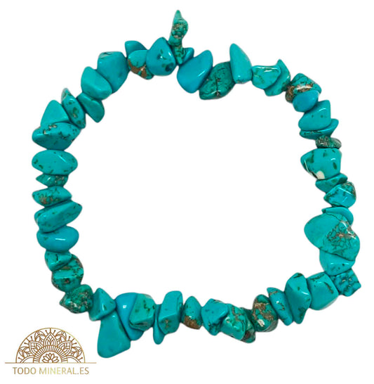 Pulsera Elástica Chip Piedra Turquesina - TODOMINERAL