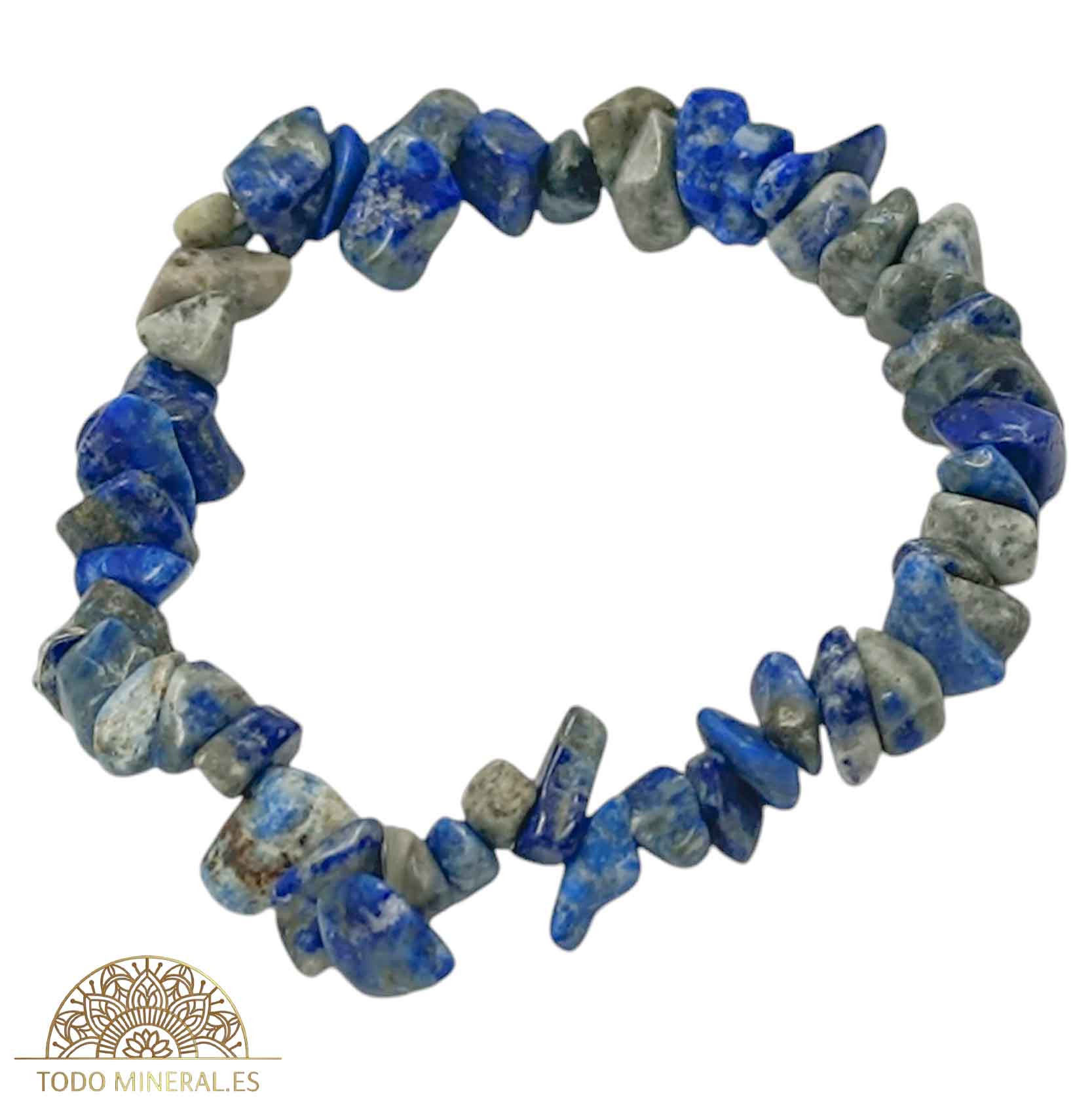 Pulsera Elástica Chip Piedra Lapislázuli - TODOMINERAL