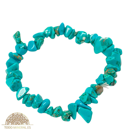 Pulsera Elástica Chip Piedra Turquesina - TODOMINERAL