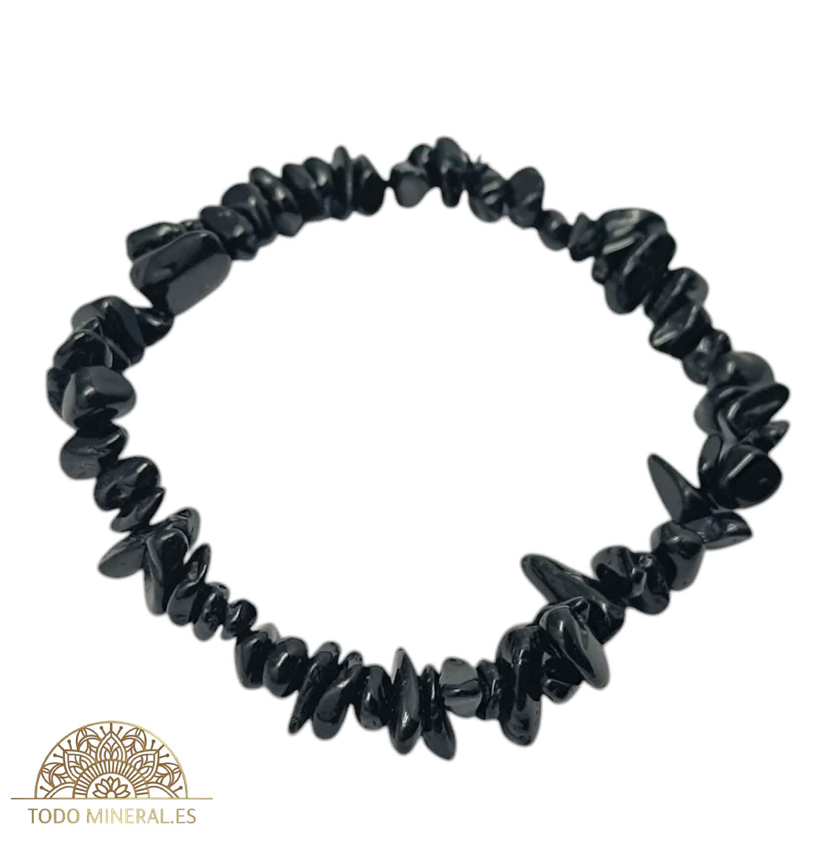 Pulsera Elástica Chip Piedra Turmalina - TODOMINERAL