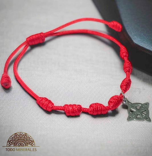 Pulsera 7 Nudos Ajustable Con Dije Nudo De Bruja - TODOMINERAL