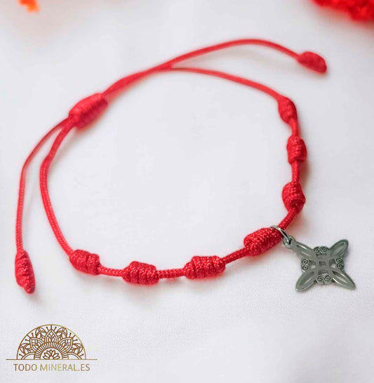 Pulsera 7 Nudos Ajustable Con Dije Nudo De Bruja - TODOMINERAL