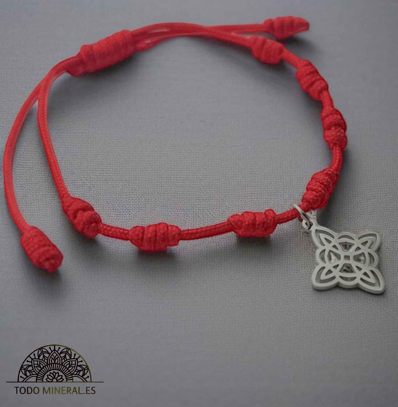 Pulsera 7 Nudos Ajustable Con Dije Nudo De Bruja - TODOMINERAL