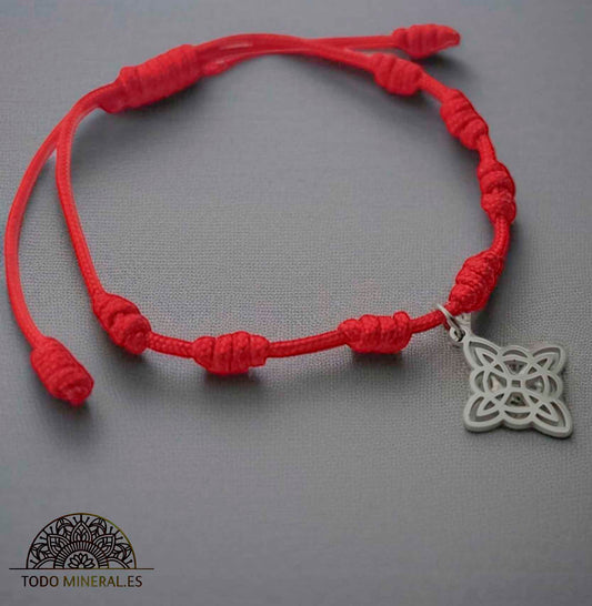 Pulsera 7 Nudos Ajustable Con Dije Nudo De Bruja - TODOMINERAL