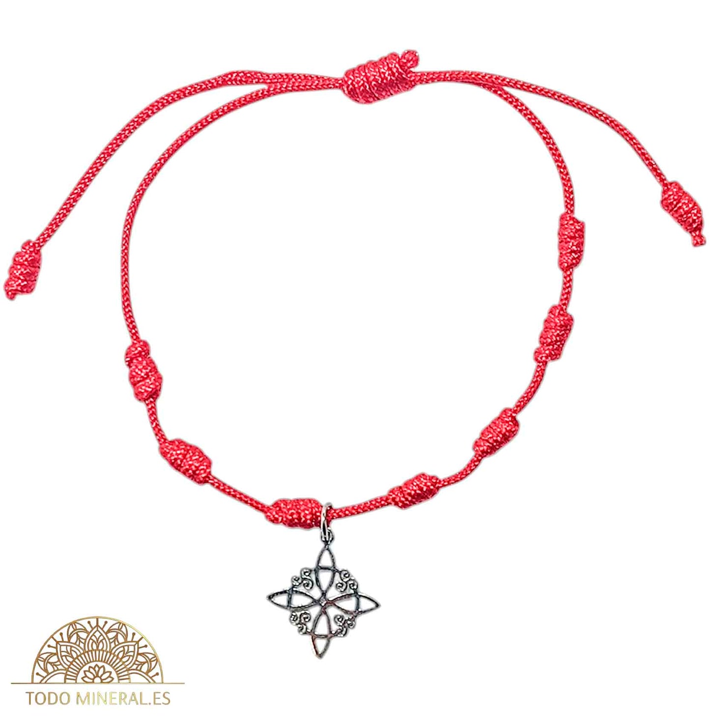 Pulsera 7 Nudos Ajustable Con Dije Nudo De Bruja - TODOMINERAL