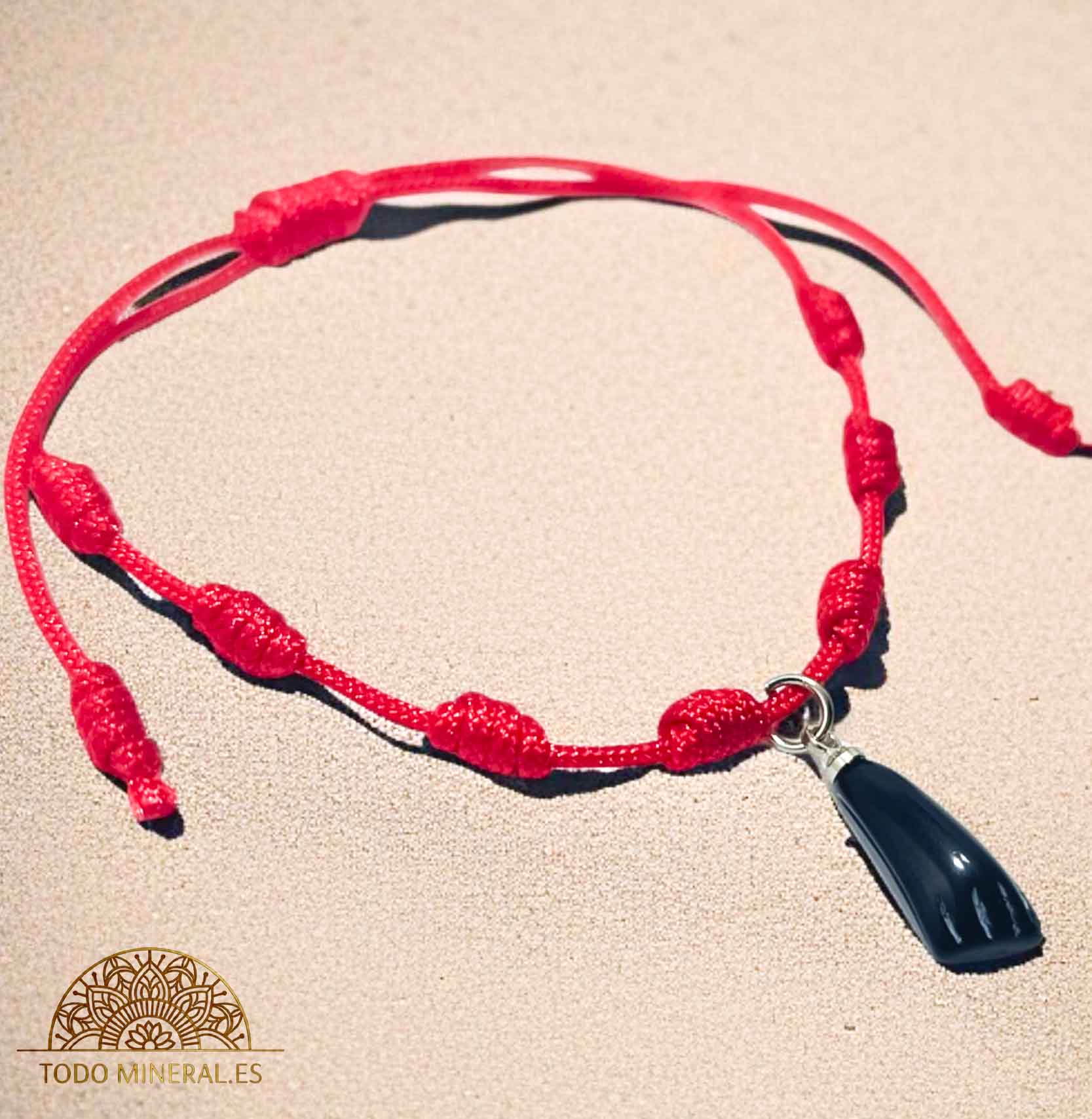 Pulsera 7 Nudos Ajustable Con Dije Figa En Resina - TODOMINERAL