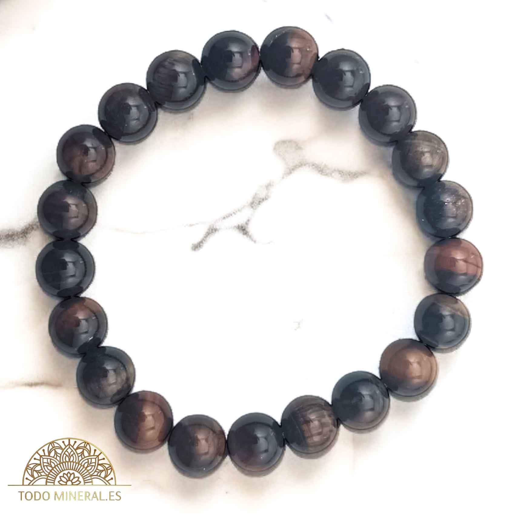 Pulsera De Hombre 22 Cms Piedra Ojo De Buey 10 mm - TODOMINERAL