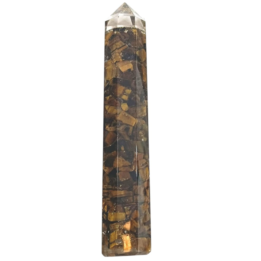 Obelisco Resina Orgonita Y Mineral 16 Cms Aprox OBELISCO MINERAL