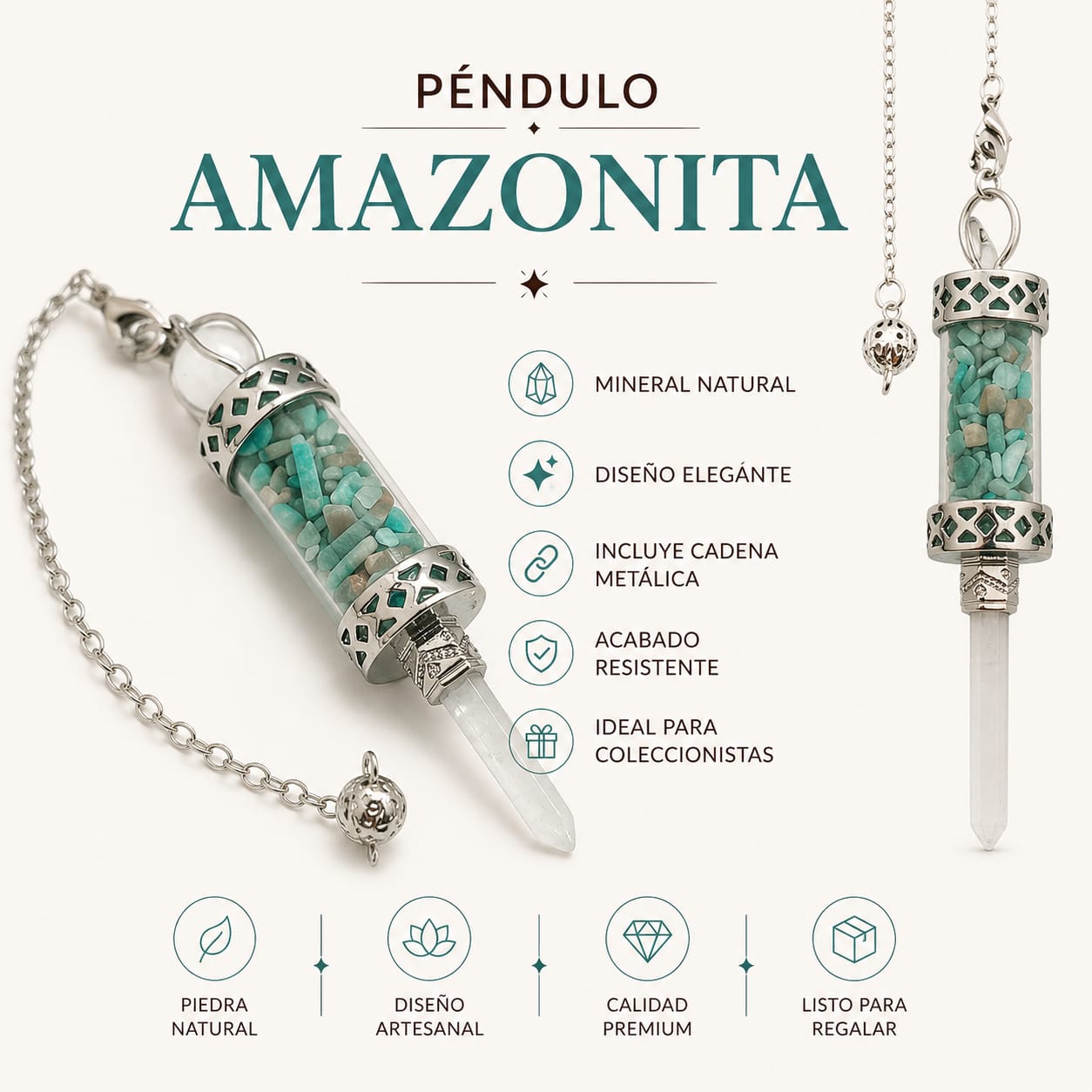 Pendulo Varita Mineral Elige Tu Piedra PENDULOS