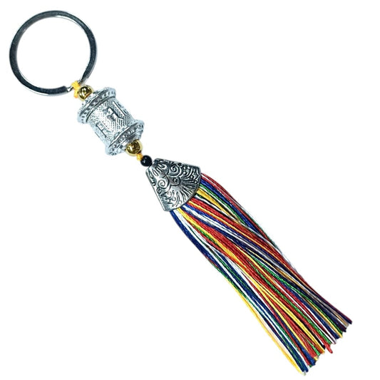 Llavero Metal Rueda De Rezo Budista TODOMINERAL