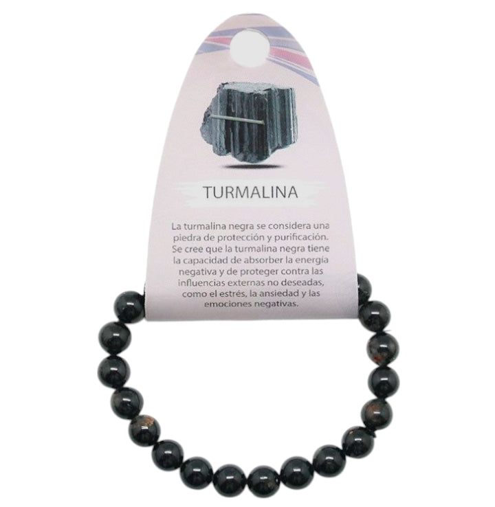 Pulsera Piedra Natural Turmalina ELIGE TAMAÑO Y MODELO PULSERAS MINERALES