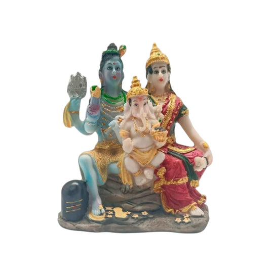 Figura En Resina Familia Ganesh 9 Cms Apox