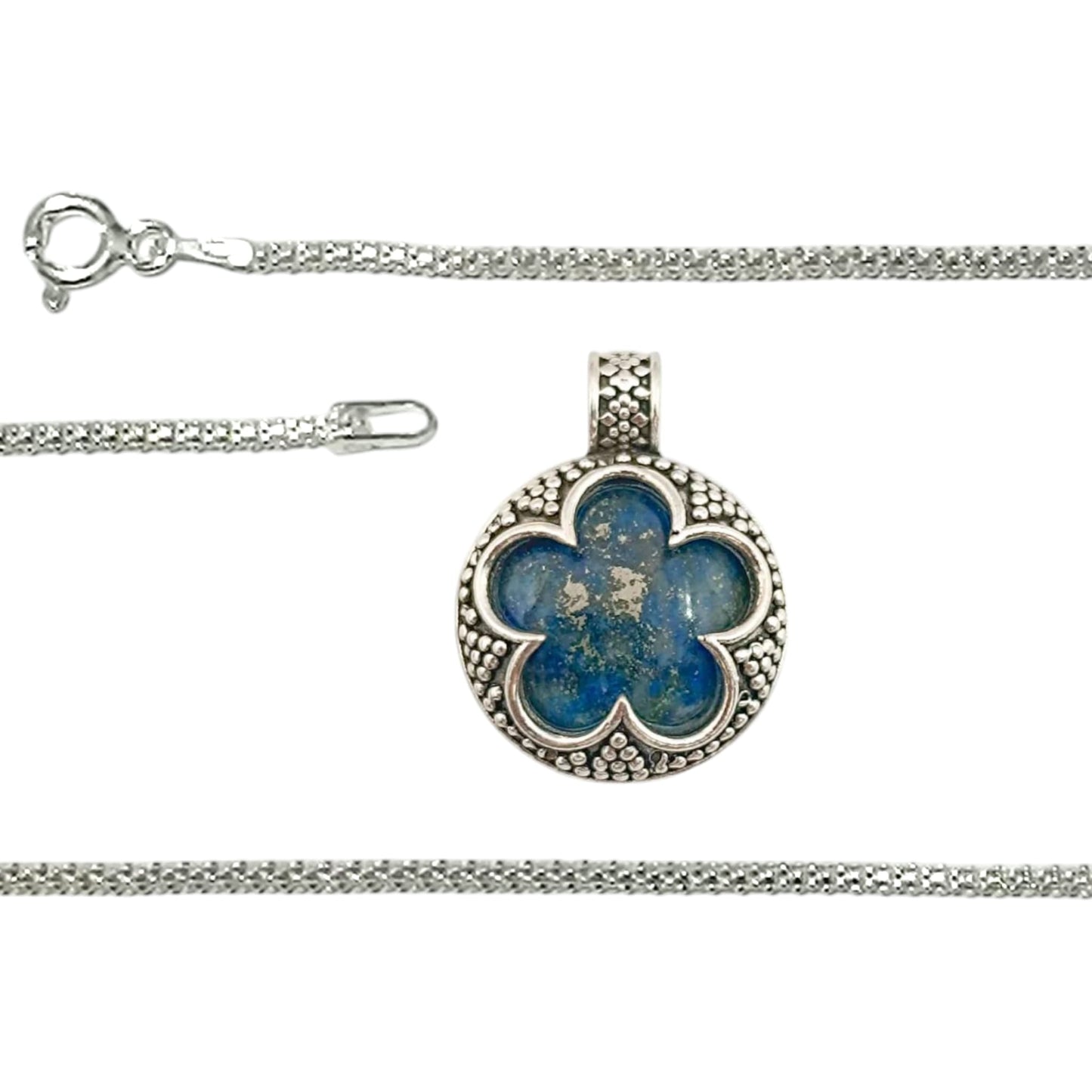 Colgante Gotland 13mm Plata 925 Con Piedra Natural incluye cadena 50 cms TODOMINERAL