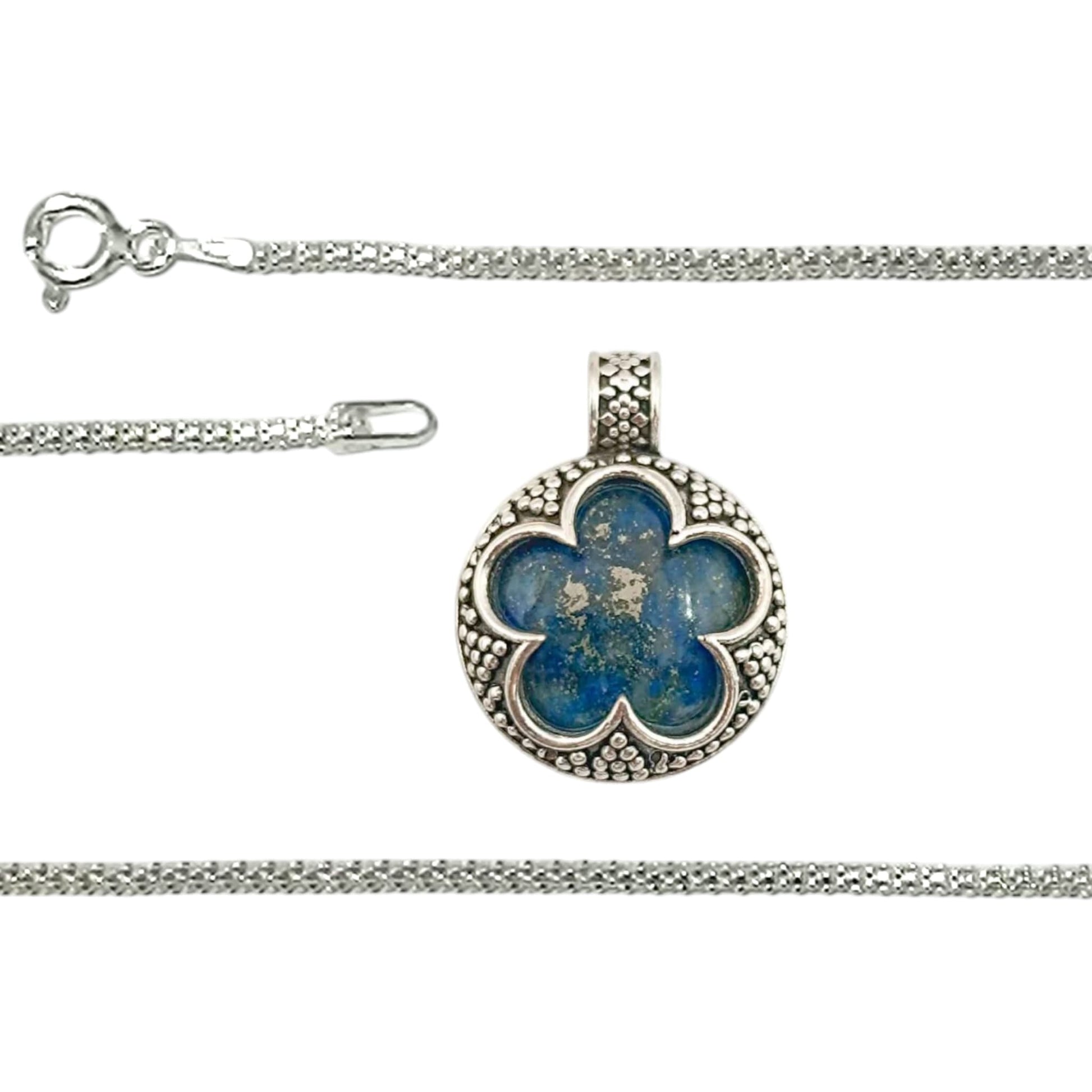 Colgante Gotland 13mm Plata 925 Con Piedra Natural incluye cadena 50 cms TODOMINERAL