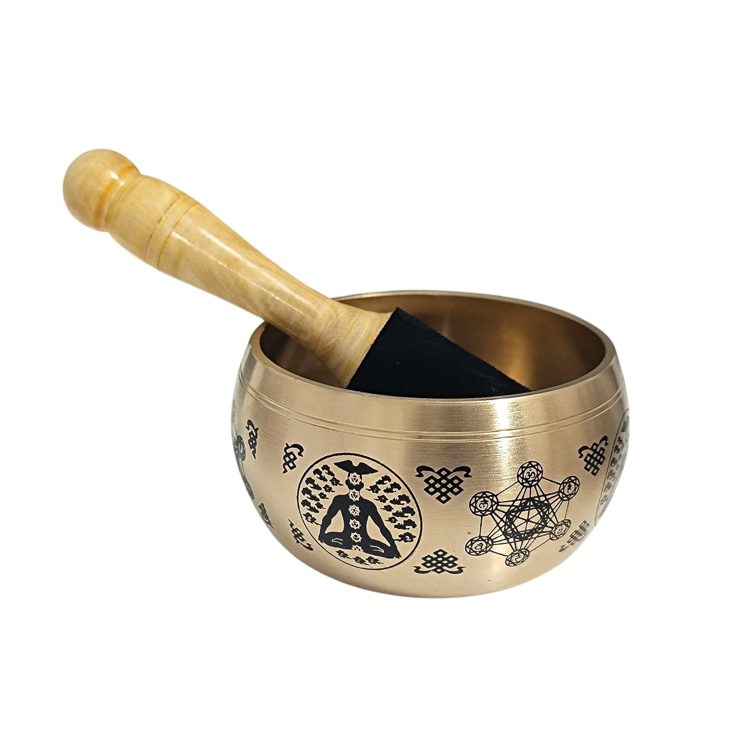 Cuenco Tibetano 4 Metales Grabado Metatron 11 Cms (Incluye Mazo) TODOMINERAL