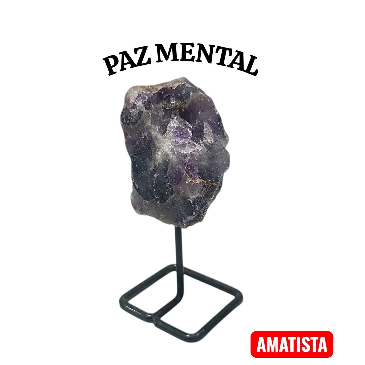 Piedra Natural En Bruto En Base Metal De 8 A 9 Cms Aprox (ELIGE LA TUYA) TODOMINERAL