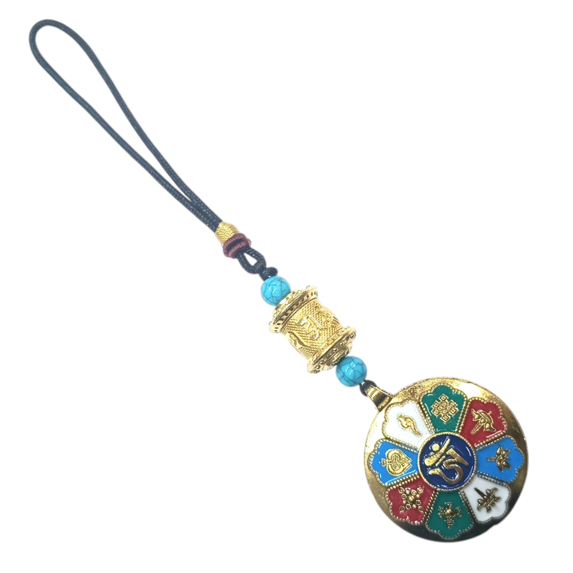 Llavero Metal Om Con Simbolos Budista TODOMINERAL