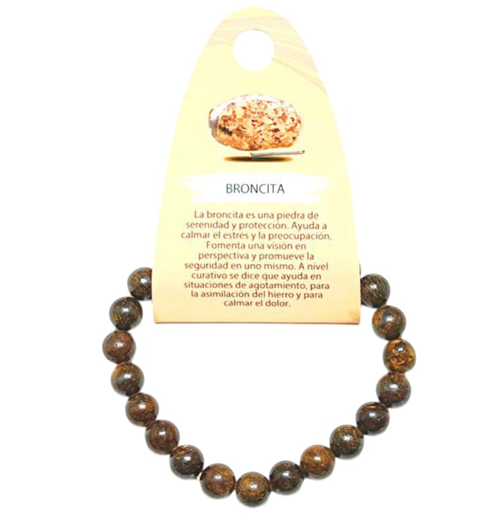 Pulsera Elastica Piedra Natural Broncita TODOMINERAL