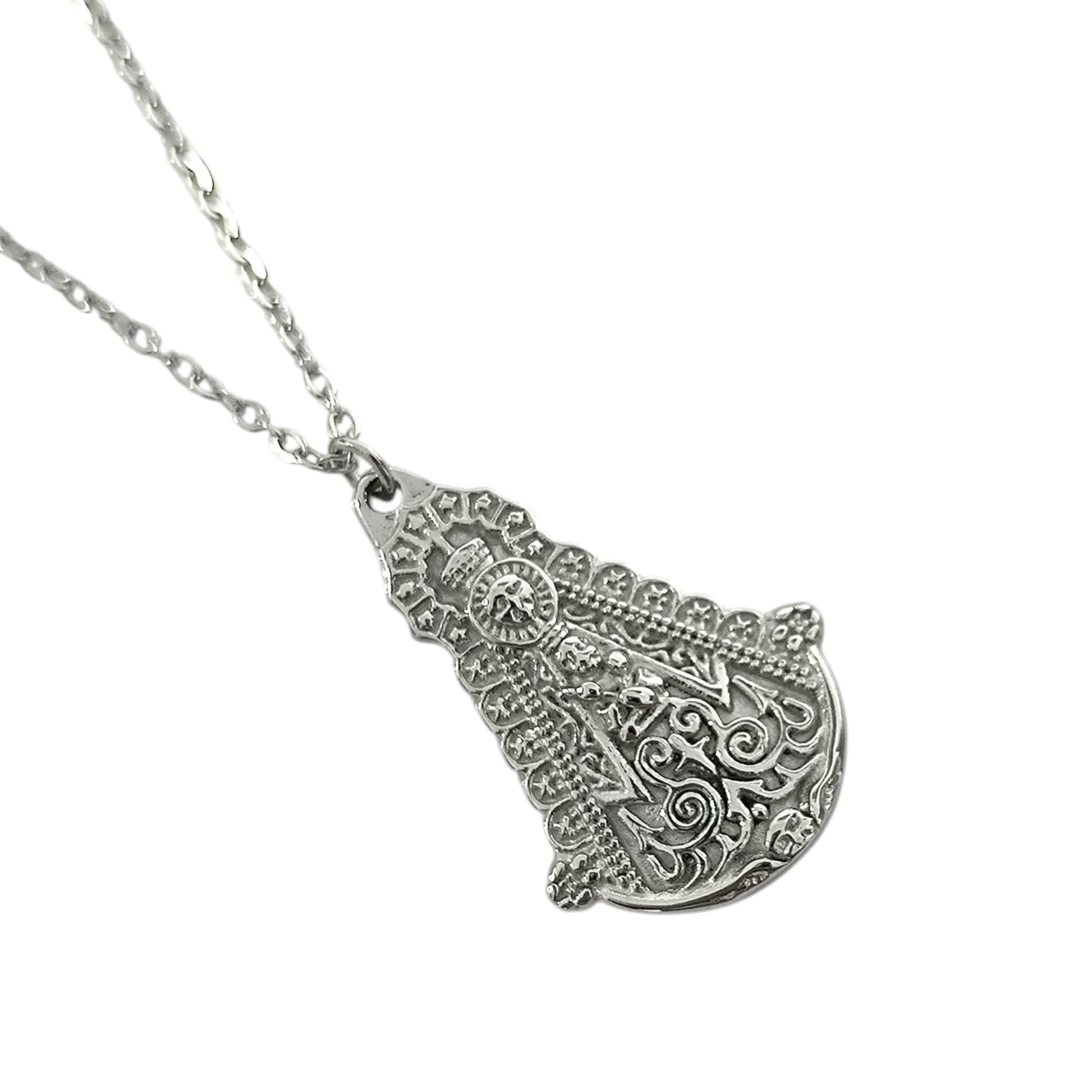 Collar Acero Inoxidable Virgen Del Rocio 3 CMS  Cadena 45 CMS (ELIGE MODELO) TODOMINERAL