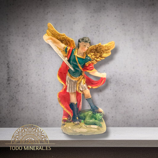 Figura Arcángel San Miguel En Resina 13,5 Cms - TODOMINERAL