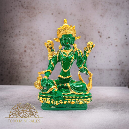 Figura Tara Verde En Resina 14X10 Cms - TODOMINERAL