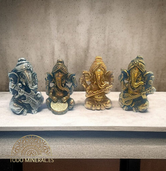 Juego 4 Figura Resina Ganesha 5,5 cms TODOMINERAL