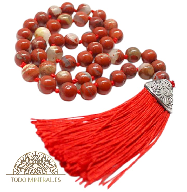 Codigo Sagrado 45 Cuentas Jaspe Rojo TODOMINERAL